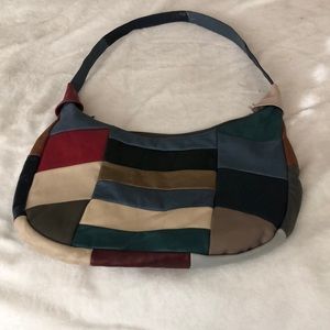 Patchwork soft leather bag intact from 70’s